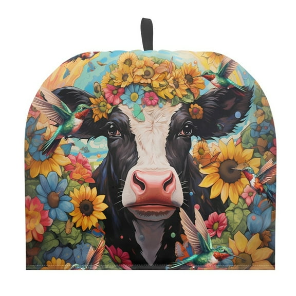 ZUXONGSY Sunflower Cow Tea Cozies Covers Kettle Dust Cover Teapot Protective with Hanging Ring Fit Tea Breakfast Warmer CoverInsulation and Keep Tea Warm Home Kitchen Accessories