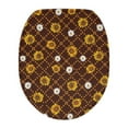 thumbnail image 1 of ZUXONGSY Sunflower Flannel Toilet Cover Round Toilet Lid Covers Decorative Covers Thick Toilet Seat Cover Fit Most Round and Elongated Toilet Fit Size 17.3 x 13 Inches Home Indoor Decor, 1 of 1