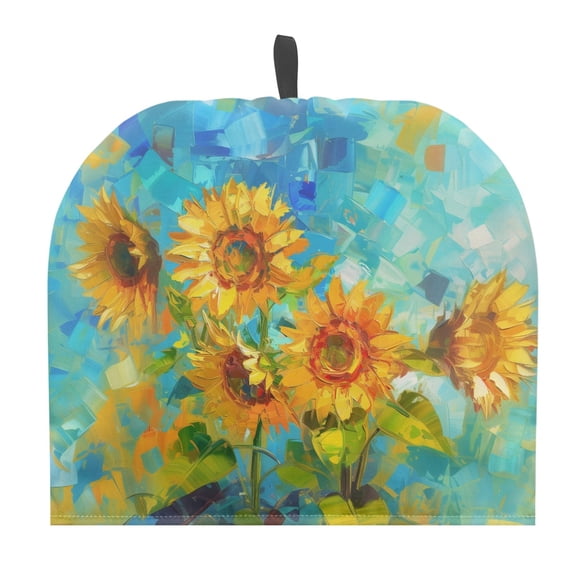 ZUXONGSY Sunflower Oil Painting Insulated Teapot Cozy Dust Cover for Teapot with Hanging Loop Fit Tea Breakfast Warmer Cover Suitable for Kitchens Hotels or Cafes