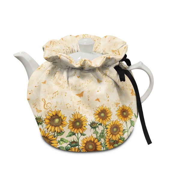ZUXONGSY Sunflower Tea Cosy for Small Teapot Tea Pots Cosy with Elastic Band Tea Pot Cover Insulation Breakfast Warmer Tea Pot Stain Resistant Cover Soft Fabric for Home Kitchen