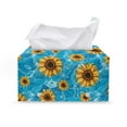 thumbnail image 1 of ZUXONGSY Sunflower Tissue Box Covers Modern PU Leather Tissue Box Holder with Snap Button Decorative Tissue Organizer Easy to Clean Tissue Cover Home Accessories Decoration, 1 of 7