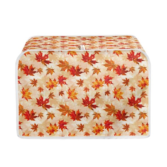 ZUXONGSY Thanksgiving Maple Leaf Toast Cover 2 Slice Small Kitchen Appliance Covers Wide Slot Small Toaster Accessories Decorative Wear-Resistant Bread Maker Covers Thanksgiving Autumn