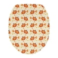 thumbnail image 1 of ZUXONGSY Thanksgiving Pumpkin Toilet Lid Dust Cover Decorative Round Elongated Toilet Lid Covers with Elastic Edge Maple Leaf Easy to Install Toilet Lid Cover Thanksgiving Decor, 1 of 6