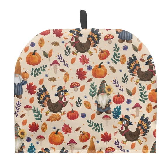 ZUXONGSY Thanksgiving Turkey Tea Cozies for Teapot Kettle Protective with Hanging Loop Anti-Dust Polyester Canvas Teapot Cover Dust Protector Thanksgiving Fall Decor