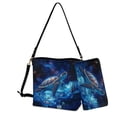 thumbnail image 1 of ZUXONGSY Turtle Lotus Galaxy Print Shoulder Bag with Leather Wallet for Women Lightweight Leather Crossbody Handbag with Wrist Wallet Large Bucket Crossbody Bag Set for Working, 1 of 4