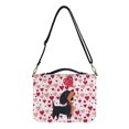 thumbnail image 1 of ZUXONGSY Valentine's Day Cartoon Dachshund Heart Print Pu Leather Bible Cover for Men Women Lightweight Bible Protector with Detachable Strap Portable Bible Study Tools for Religious, -M, 1 of 1