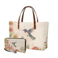 thumbnail image 1 of ZUXONGSY Vintage Hummingbird Daisy Flower Mandala Print 2 Pack Satchel Handbags Purses for Women Practicality Top Handle Satchel Work Bag Top Handle Purses for Outings Tours, 1 of 5