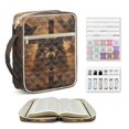 thumbnail image 1 of ZUXONGSY Wolf Cross Raven Print Bible Case for Women Quilted Bible Cover Case Large Scripture Bag with Bookmarks Zippered Handbag for ChuZU, Work, Essentials, 1 of 8