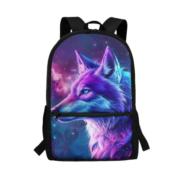 ZUXONGSY Wolf Galaxy School Backpack for Boys Kids Girls Backpack 10-12 Years Old Large Capacity Children Bookbag Dailypack for Travel Picnic
