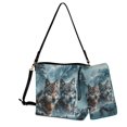 thumbnail image 1 of ZUXONGSY Wolf Snow Mountain Print Top-Handle Handbags with Purse for Women Trendy 2 Pcs Bucket Purse Set Lightweight Bucket Purse and Wallet Set for Working, 1 of 4