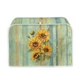 thumbnail image 1 of ZUXONGSY Wooden Sunflower Toaster Cover 2 Slice Bread Machine Dust Cover Wide Slot Universal Size Microwave Oven Dustproof Cover Anti Greasy Bread Maker Dust Covers, 1 of 7