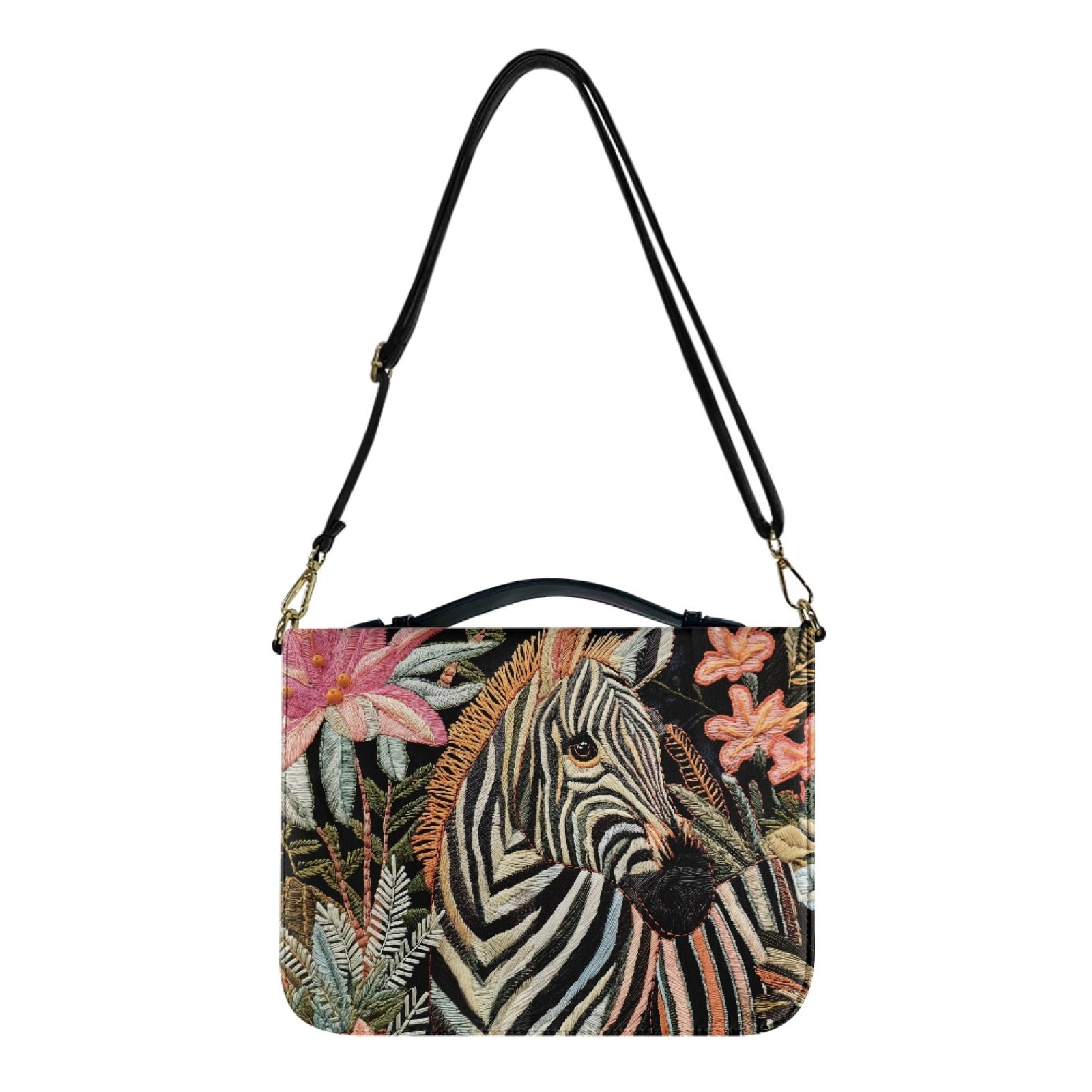 ZUXONGSY Zebra Flower Print Bible Cover Case for Women Men Large PU ...