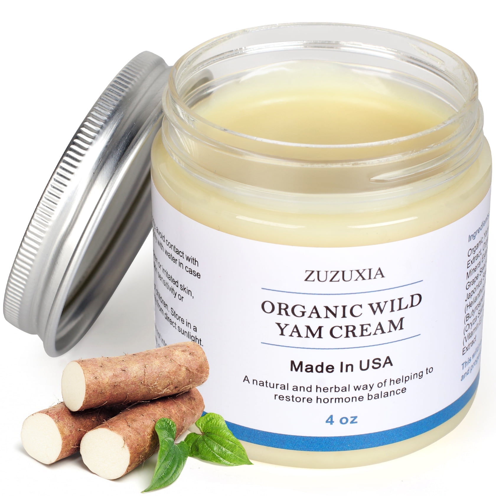 ZUZUXIA Organic Wild Yam Cream for Hormone Balance 4 OZ - Walmart.com