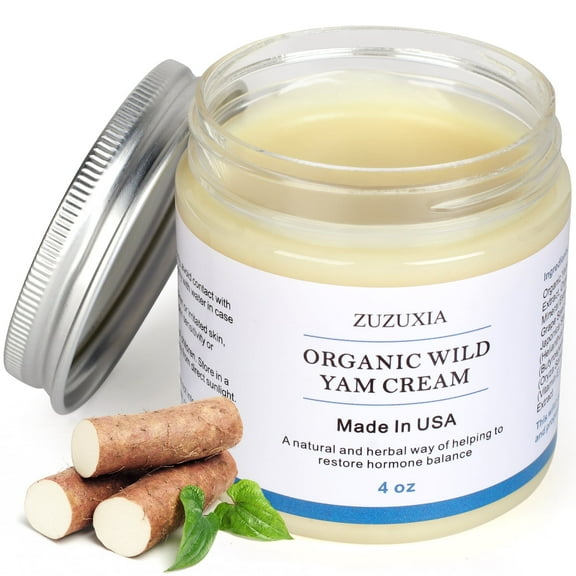 ZUZUXIA Organic Wild Yam Cream for Hormone Balance 4 OZ