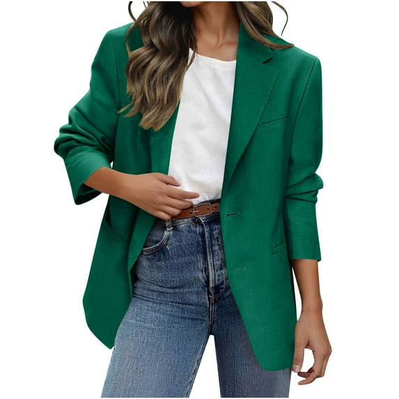 ZVAVZ Blazers for Women Casual Blazers for Women Business Casual Plus Size Jacket Blazer with Pockets Fashion Dressy Long Sleeve Work Cardigan Tops Jackets for Women Casual