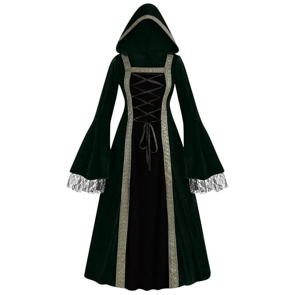 ZVAVZ Clearance Victorian Dress 1950S Dresses for Women Corset Flare Sleeve Vintage Dress Cocktail Party Ball Gown Plus Size Dress for Women Chiffon Maxi Dress