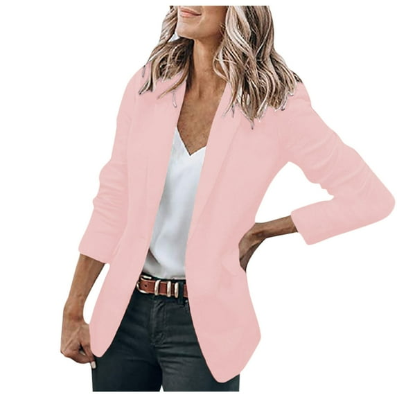 ZVAVZ Clothes On Sale Or Clearance for Women Blazer Jackets for Women Casual Long Sleeve Lightweight Work Office Jacket Solid Lapel Button Down Fall Cardigan Blouse Women's Blazers & Suit Jackets