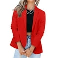 thumbnail image 1 of ZVAVZ Cyber&Monday Deals Plus Size Blazers for Women Fashion Fall Lapel Collar Blazer Jackets Long Sleeve Open Front Cardigan Work Office Suit Jackets Summer Jackets, 1 of 6