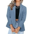 thumbnail image 1 of ZVAVZ Pullover On Clearance Women's Casual Lightweight Blazer Jacket Classic Single Button Lapel Blazers Solid Color Plus Size Cardigan Jacket Work Suit Blazers for Women Business Casual, 1 of 6