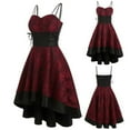 thumbnail image 1 of ZVAVZ Sales Today Clearance Vintage Plus Size Costumes for Women Gothic Corset Dress Cocktail Tea Party Ball Gown Retro Goth Punk Costume Party Evening Dresses for Women 2025 Plus Size Vintage Dress, 1 of 7