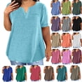 thumbnail image 1 of ZVAVZ Spring Tops for Women, Long Tunics for Women To Wear with Leggings Short Sleeve Flowy Shirts Trendy Dandelion Print Tops Shirt Women Sleeves for Women, 1 of 5