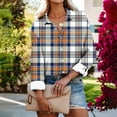 thumbnail image 1 of ZVAVZ Today’S Deals Womens Plaid Shacket Jacket Hooded Color Block Jacket Long Sleeve Button Down Flannel Jackets Warm Coat Fall Plus Size Tops With Pockets Plaid Shacket Women Lined, 1 of 6
