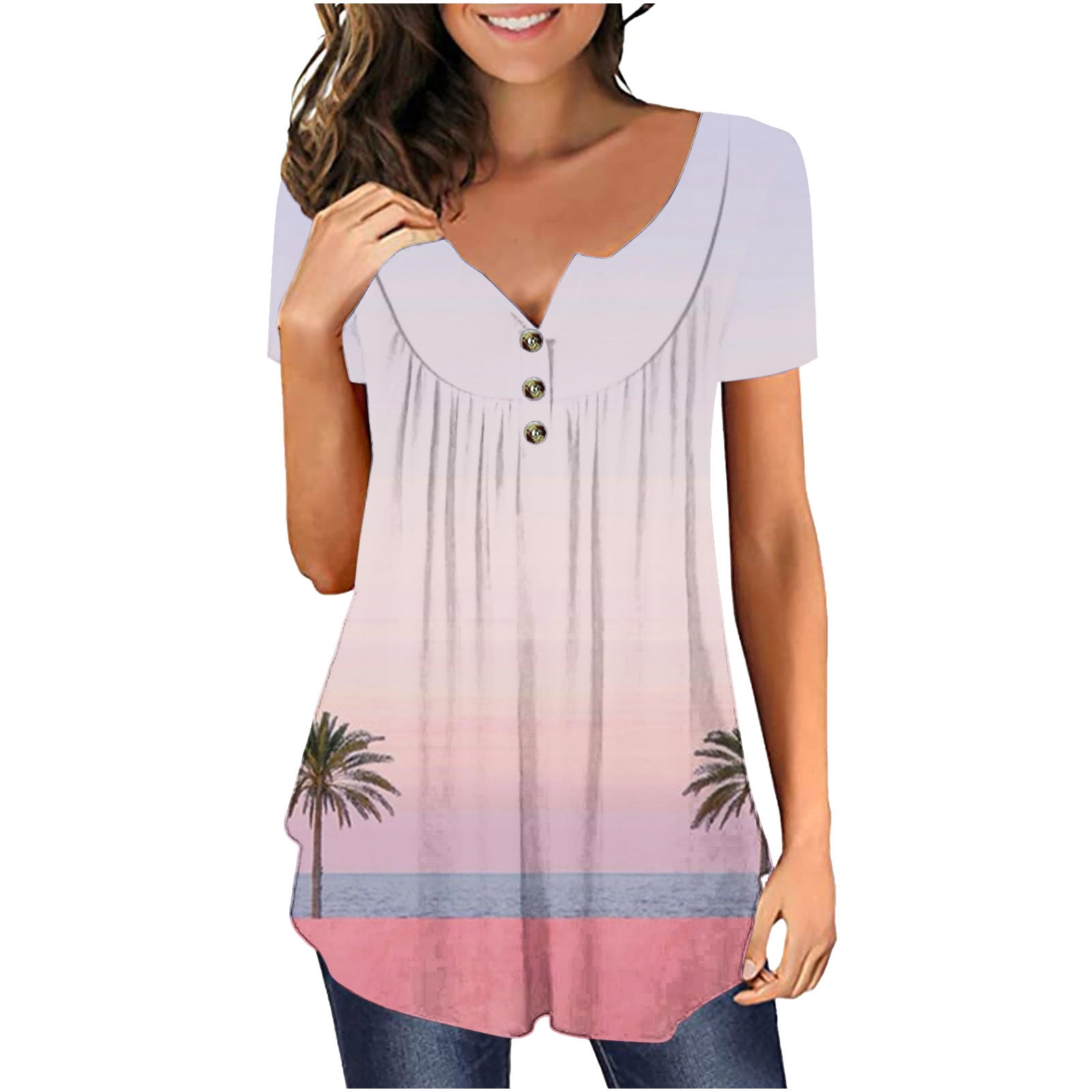 ZVAVZ Cute Spring Tops for Women, Long Tunics for Women To Wear