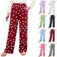 thumbnail image 1 of ZVAVZ Valentine's Day Pants for Boys Girls Wide Leg Sweatpants Kids Elastic Waist Sports Trousers with Pockets Gray,11-12 Years, 1 of 7