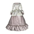 thumbnail image 1 of ZVAVZ Victorian Dress Women Rococo Ball Gown Vintage Medieval Dress Plus Size Lace Up Cinch Corset Dress Flare Sleeve Wedding Guest Long Gothic Costumes Pink,S, 1 of 5