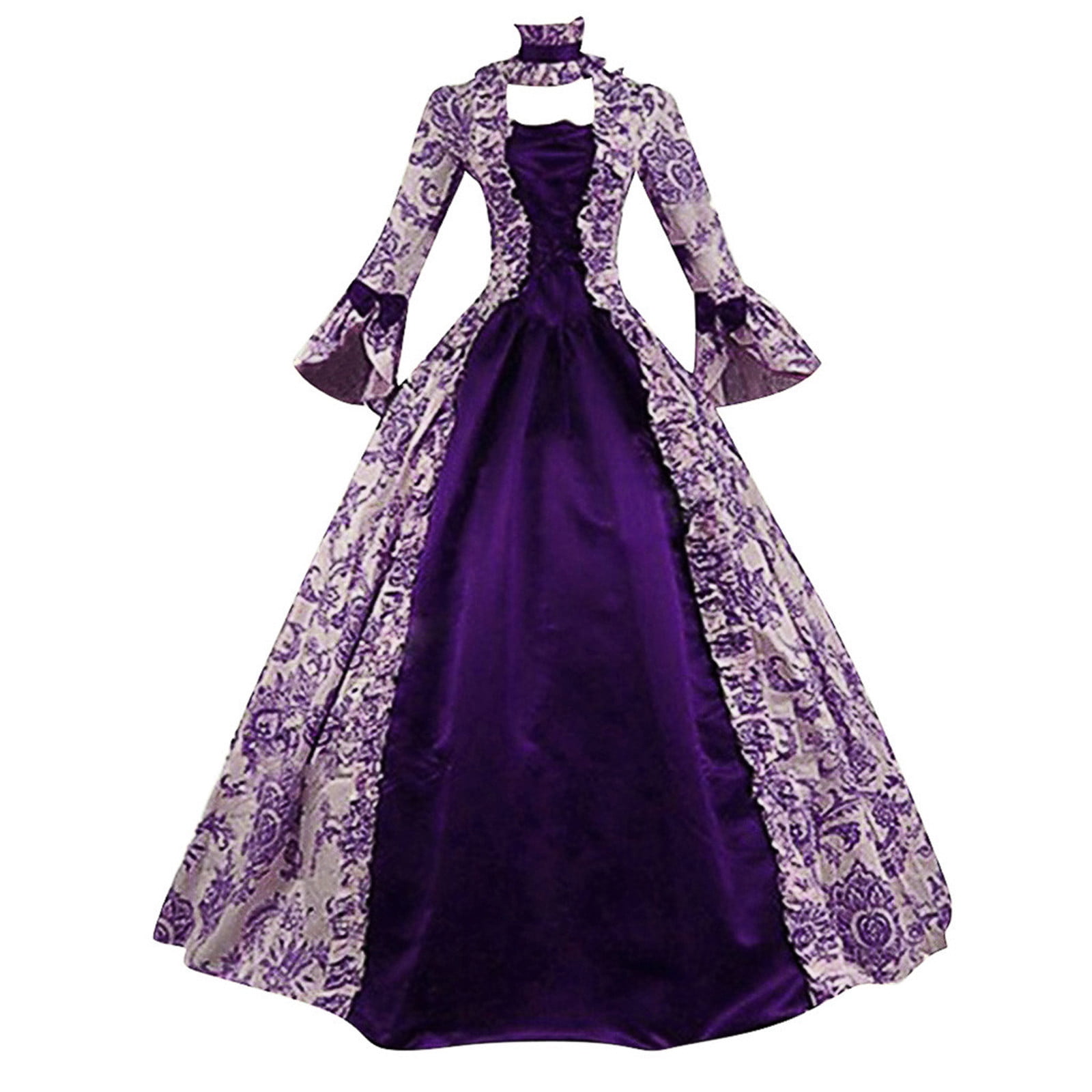 ZVAVZ Victorian Dress Women Rococo Ball Gown Vintage Medieval