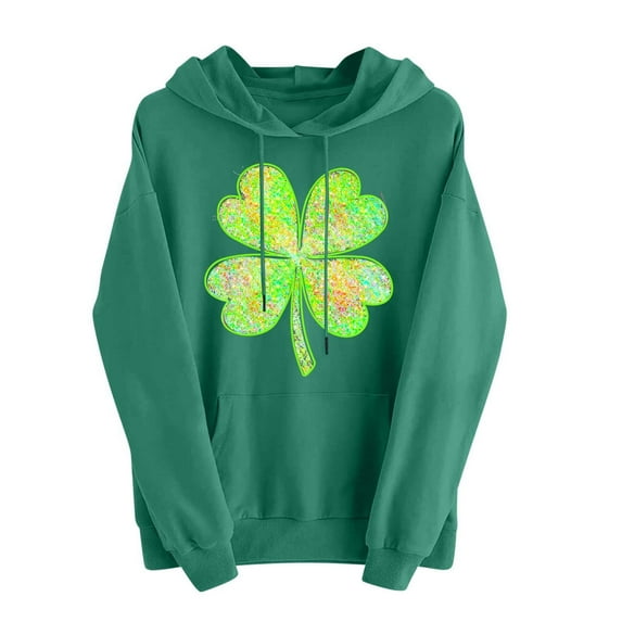 ZVAVZ Women's Fashion Hoodies & Sweatshirts,Cute Graphic Print Hoodie for Teen Girls Long Sleeved Comfortable Hooded Sweatshirt with Pockets Casual Loose Vintage Pullover Tops Flash Sale Green L