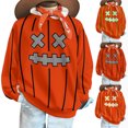 thumbnail image 1 of yoeyez Womens Oversized Sweatshirts Fleece Halloween Crewneck Sweatshirt Comfy Fall Warm Fashion Pullover Tops Gray,M, 1 of 7