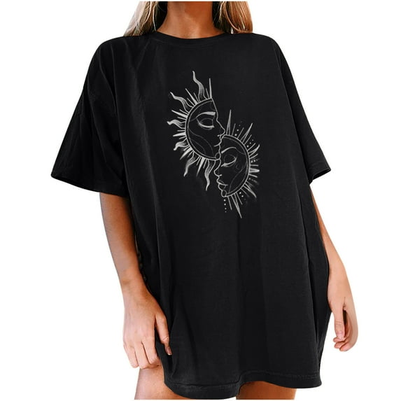 ZVAVZ Womens Tunic Tops To Wear with Leggings, Women's Blouse Spring 2024 Trendy Tunic Crew Neck Short Sleeve Tees Shirts