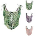 thumbnail image 1 of ZVAVZ corset tops for women Plus Size Vintage pirate Renaissance Style Corsets floral corset Jacquard Bandeau Shaper Top Pink,XS, 1 of 7