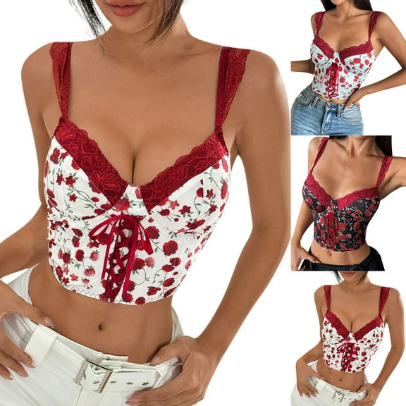 ZVAVZ corset tops for women plus size Renaissance Costume Overbust Floral Lace Up Vintage Bustier Bodice Shapewear Top Blue,L