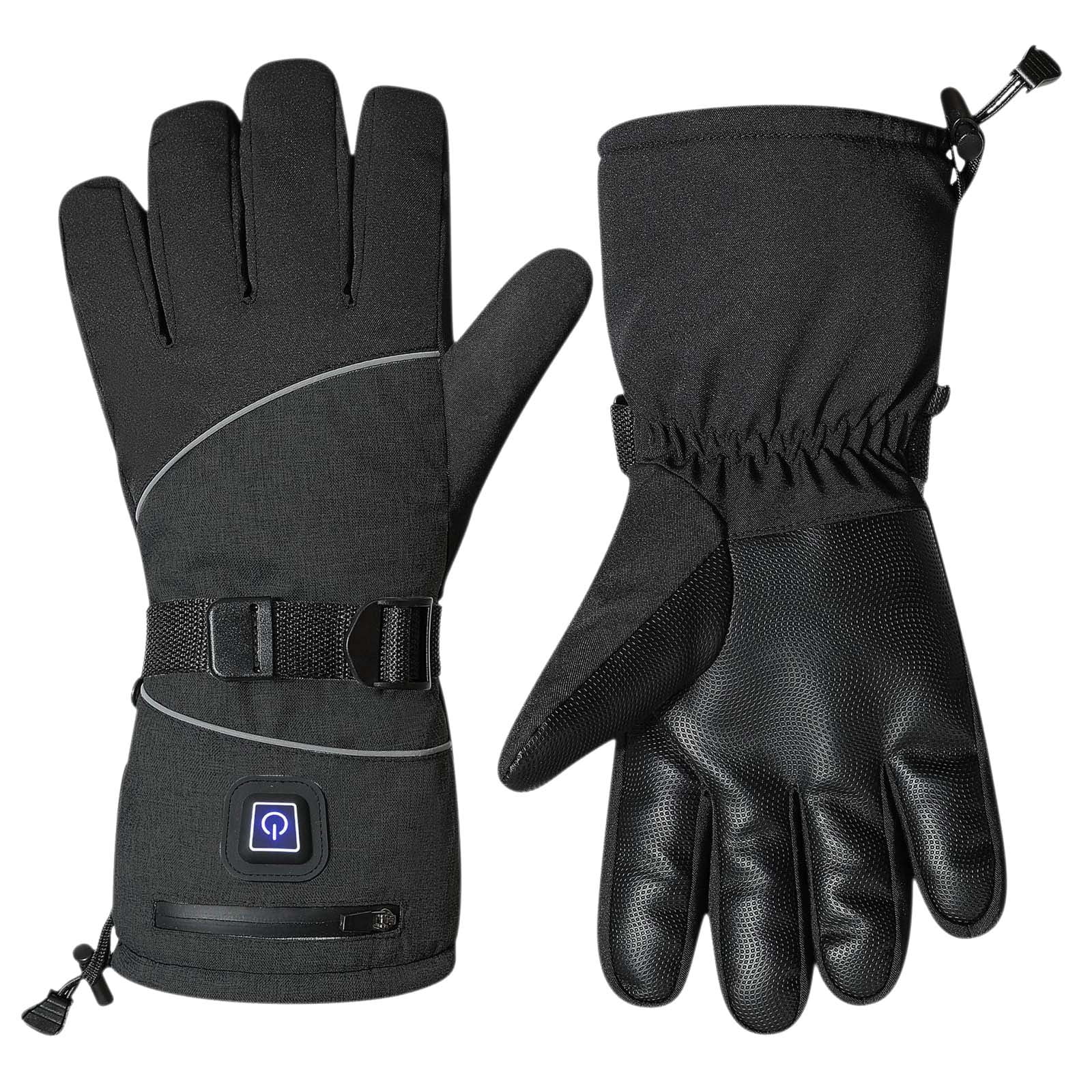 ZVNAΖH Adult Electric Heated Touchscreen Warm Gloves Battery Powered, Waterproof, Windproof - Ski, Camping, Cycling, Hiking, Working
