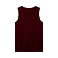 thumbnail image 1 of ZVNAΖH Big and Tall Men's Mesh Wide Strap Tank Top, Quick Dry Breathable Crew Neck Sleeveless Undershirt for Gym & Summer, 1X-3X, Wine, 1 of 7