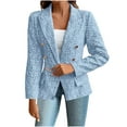thumbnail image 1 of ZVNAΖH Blazers for Women, Floral Print Button Down Cardigan Casual Open Front Blazer Lapel Long Sleeve Jacket with Pockets, 1 of 6