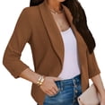 thumbnail image 1 of ZVNAΖH Blazers for Women Open Front Business Casual Blazer 3/4 Sleeve Lightweight Jacket Work Office Cardigan Blazer, 1 of 9
