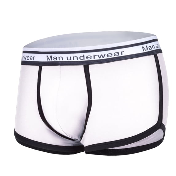ZVNAΖH Boxers for Men, Mens Underwear Boxer Briefs Clearance, Men's Seamless Sexy Solid Color Letters Comfortable Breathable Cotton Boxers Underwear