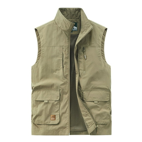 ZVNAΖH Cargo Vest, Men's Utility Hiking Safari Vest for Travel, Photo, and Outdoor Wear, Multi Pockets, M-5XL