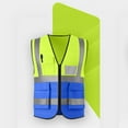 thumbnail image 1 of ZVNAΖH Construction Safety Vest for Men, High Visibility Zipper Front Safety Vest with Reflective Strips, 1 of 9