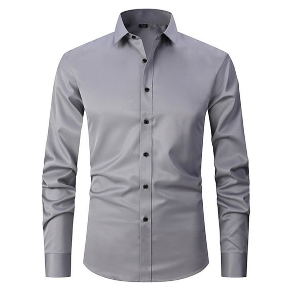 ZVNAΖH Dress Shirts for Men, Clearance Items Men, Wrinkle Free Mens Dress Shirts Business Professional Tops Slim Fit Button Down Shirts Big and Tall Long Sleeve Shirts