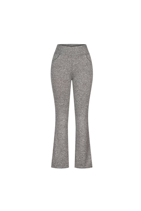 ZVNAΖH Flare Leg Yoga Pants for Women with Pockets High Waist Stretch Yoga Pants Fitness Running Gym Sports Full Length Active Pants