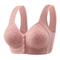 thumbnail image 1 of ZVNAΖH Front Button Bras for Elderly Women, Plus Size No Underwire Bras, Lace Floral Wide Strap Bras Comfortable Breathable Bras, 1 of 4
