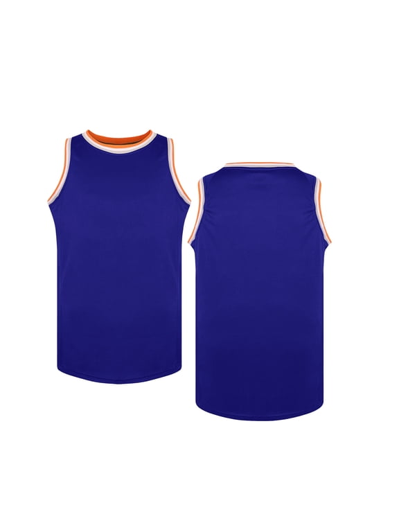 ZVNAΖH Kids Boys' Custom Basketball Jersey, Quick Dry Mesh Sleeveless Tank for Sports, Team Uniforms & Casual Wear (3-17Y)