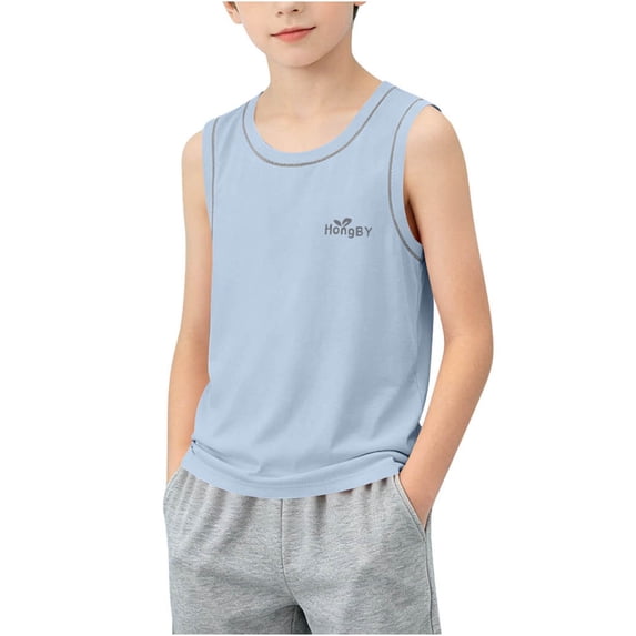 ZVNAΖH Kids Boys' Modal Sleeveless Vest, Breathable Soft Tank Top for Layering, Sleepwear & Casual Wear (3-15Y)