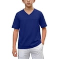 thumbnail image 1 of ZVNAΖH Kids Boys' V-Neck Quick Dry Soccer Jersey, Breathable Mesh Short Sleeve Sports T-Shirt for 3-15Y, 1 of 8