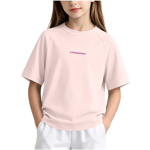 ZVNAΖH Kids Girls' Sport Tee, Quick Dry Breathable Raglan T-Shirt for Outdoor Activities & Summer (3-15Y)