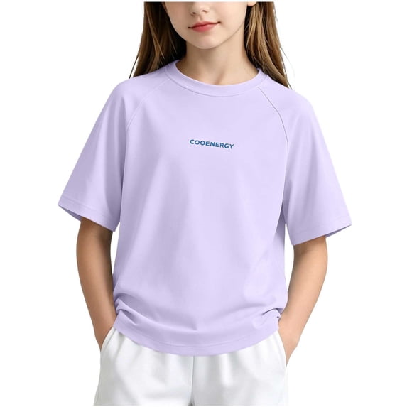 ZVNAΖH Kids Girls' Sport Tee, Quick Dry Breathable Raglan T-Shirt for Outdoor Activities & Summer (3-15Y)